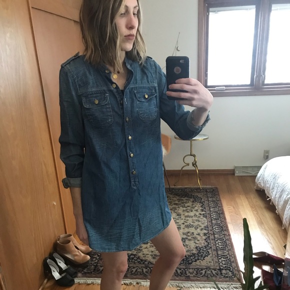 denim shirt dress gap